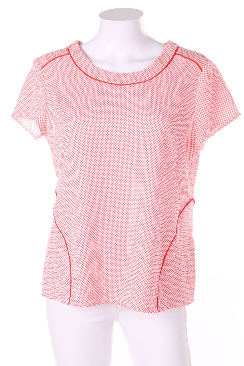 GERRY WEBER - Kurzarm-Bluse mit Pünktchen - D 40