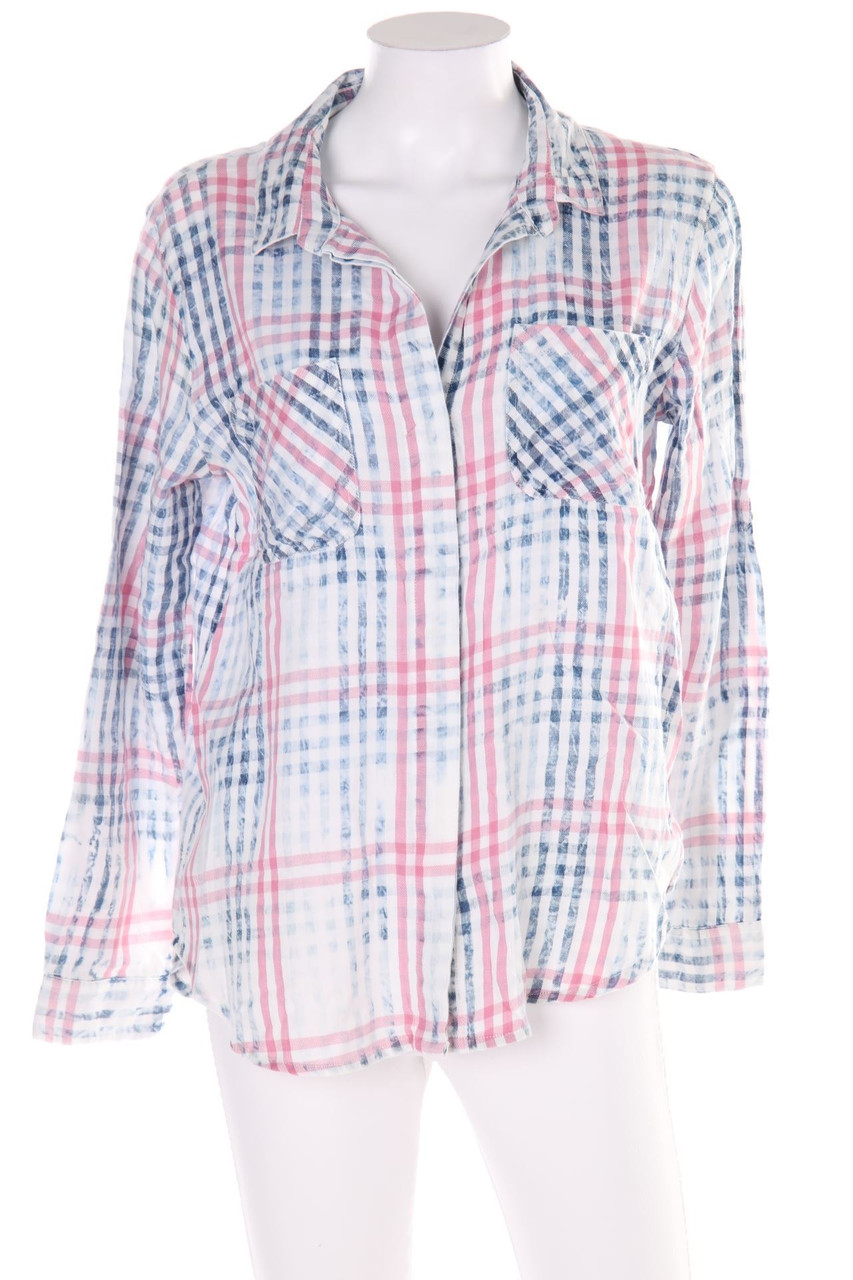 COTTON ON - Hemd-Bluse mit Karo-Muster mit aufgesetzten Taschen - S