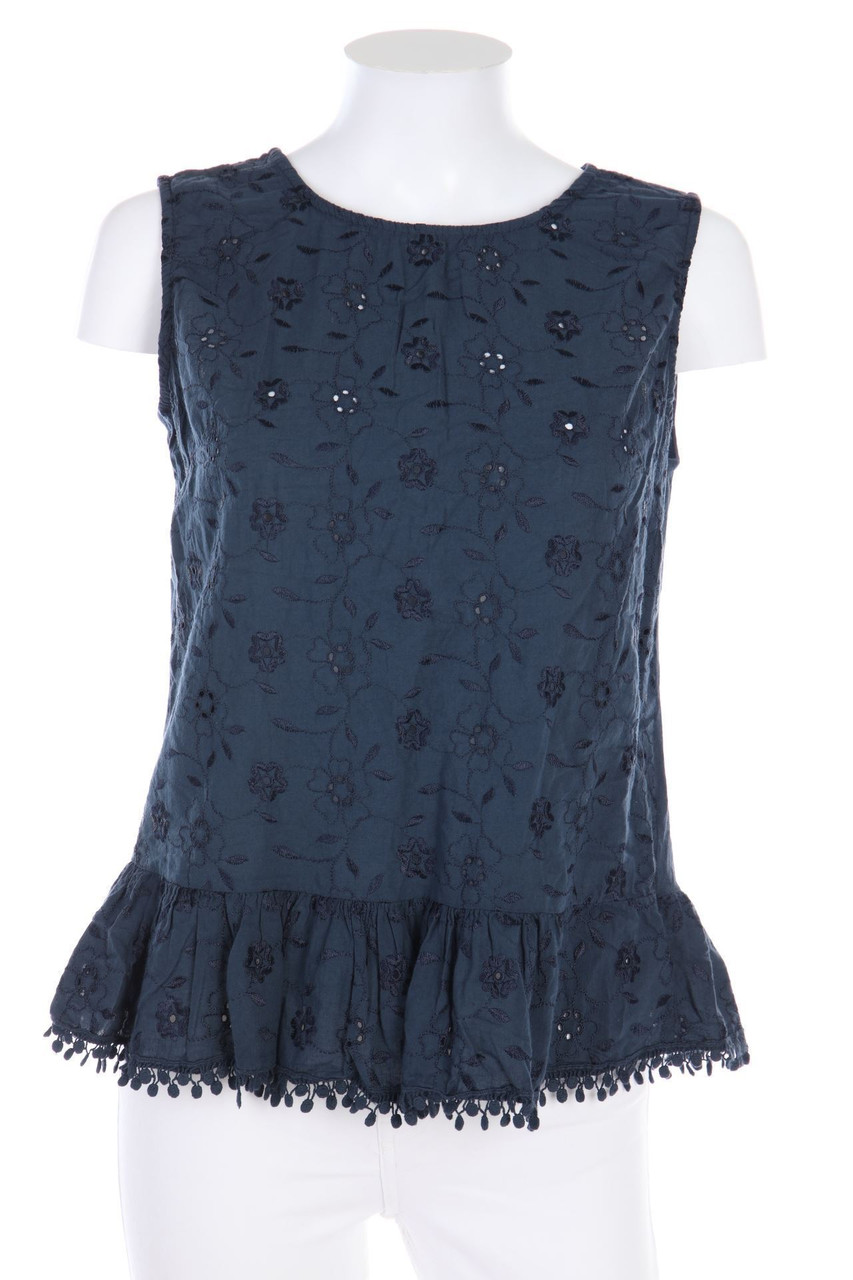 SECONDHAND - Blusentop aus Lochspitze mit Schößchen - M