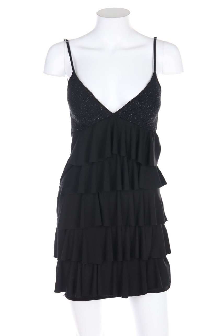 TODAY - Glitzer-Kleid im Layer Look mit Volants - S