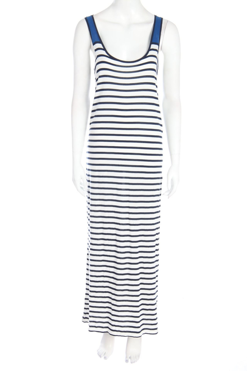 PETIT BATEAU - Maxi-Kleid aus Jersey mit Logo-Stickerei - XS