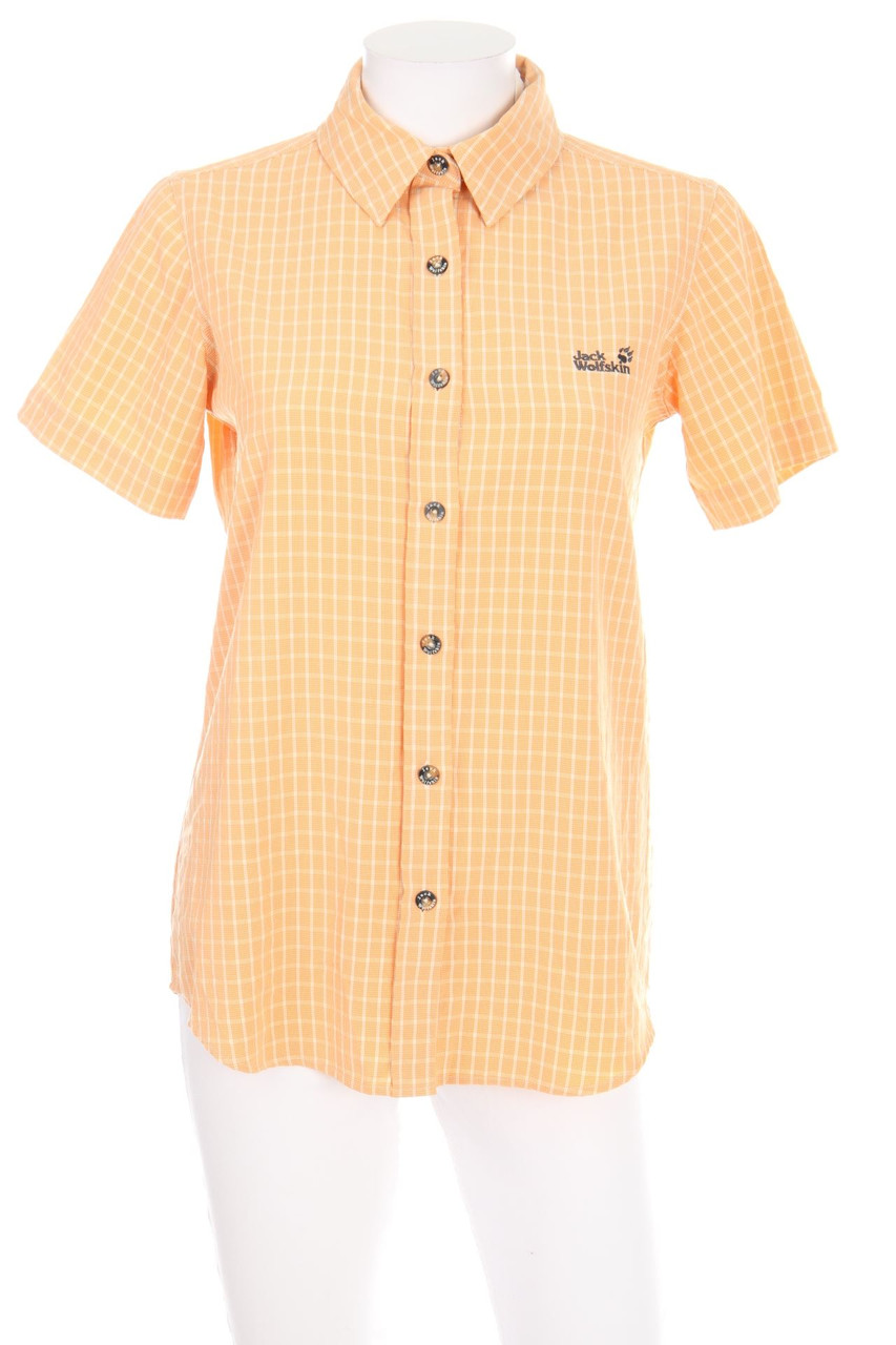 Jack Wolfskin - Hemd-Bluse mit kurzem Ärmel mit Logo-Stickerei - S