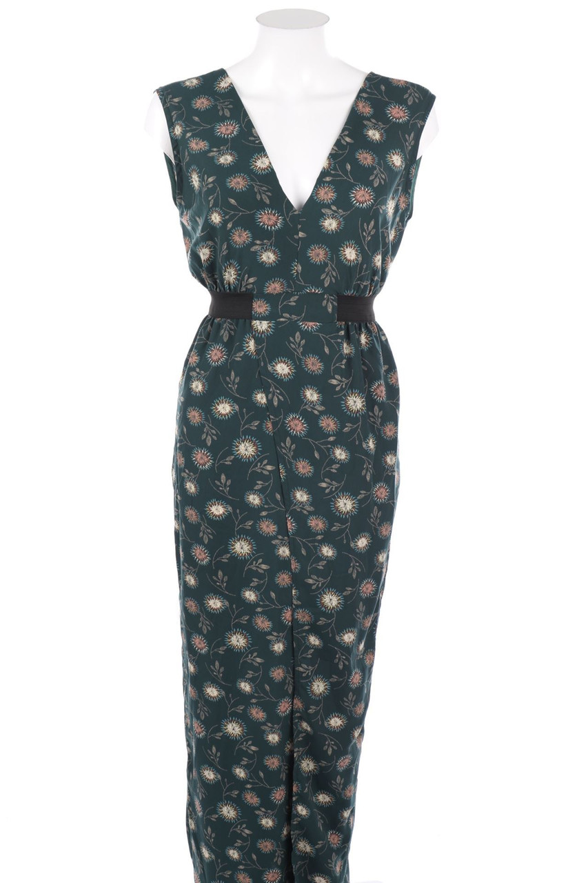 JANE WOOD - Maxi-Kleid in Wickel-Optik mit floralem Muster - D 34