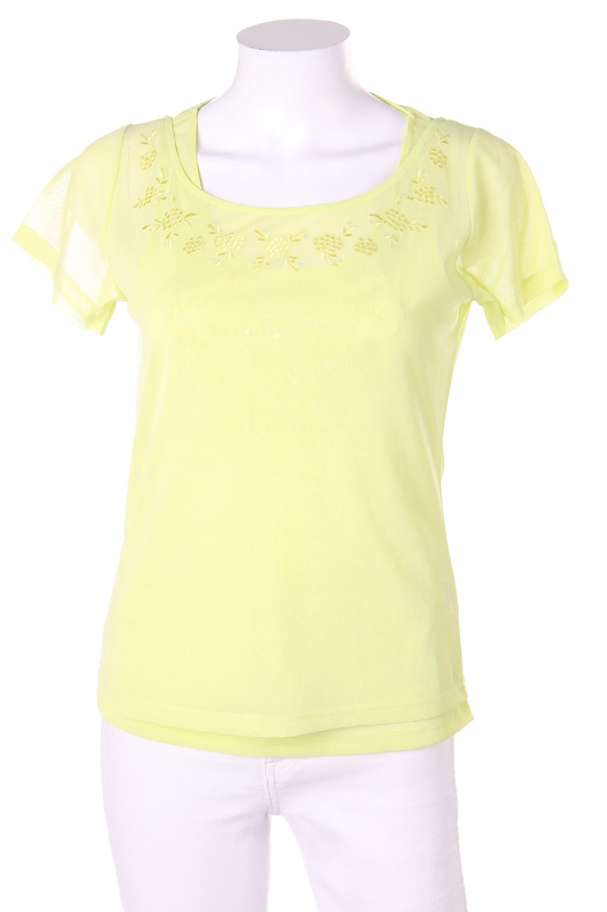 HEINE - Mesh-Twinset mit Stickereien - D 36