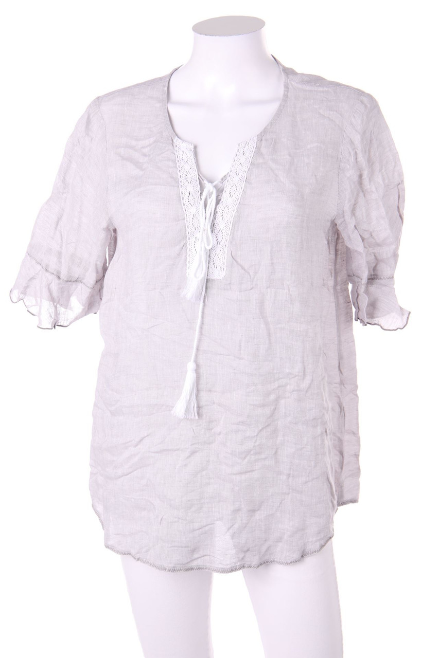 CANDA by C&A - Kurzarm-Bluse mit Häkelspitze - D 42