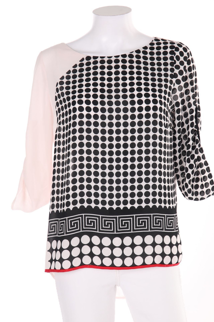 PUNT ROMA - Bluse mit Punkten mit Krempel-Ärmeln - D 38