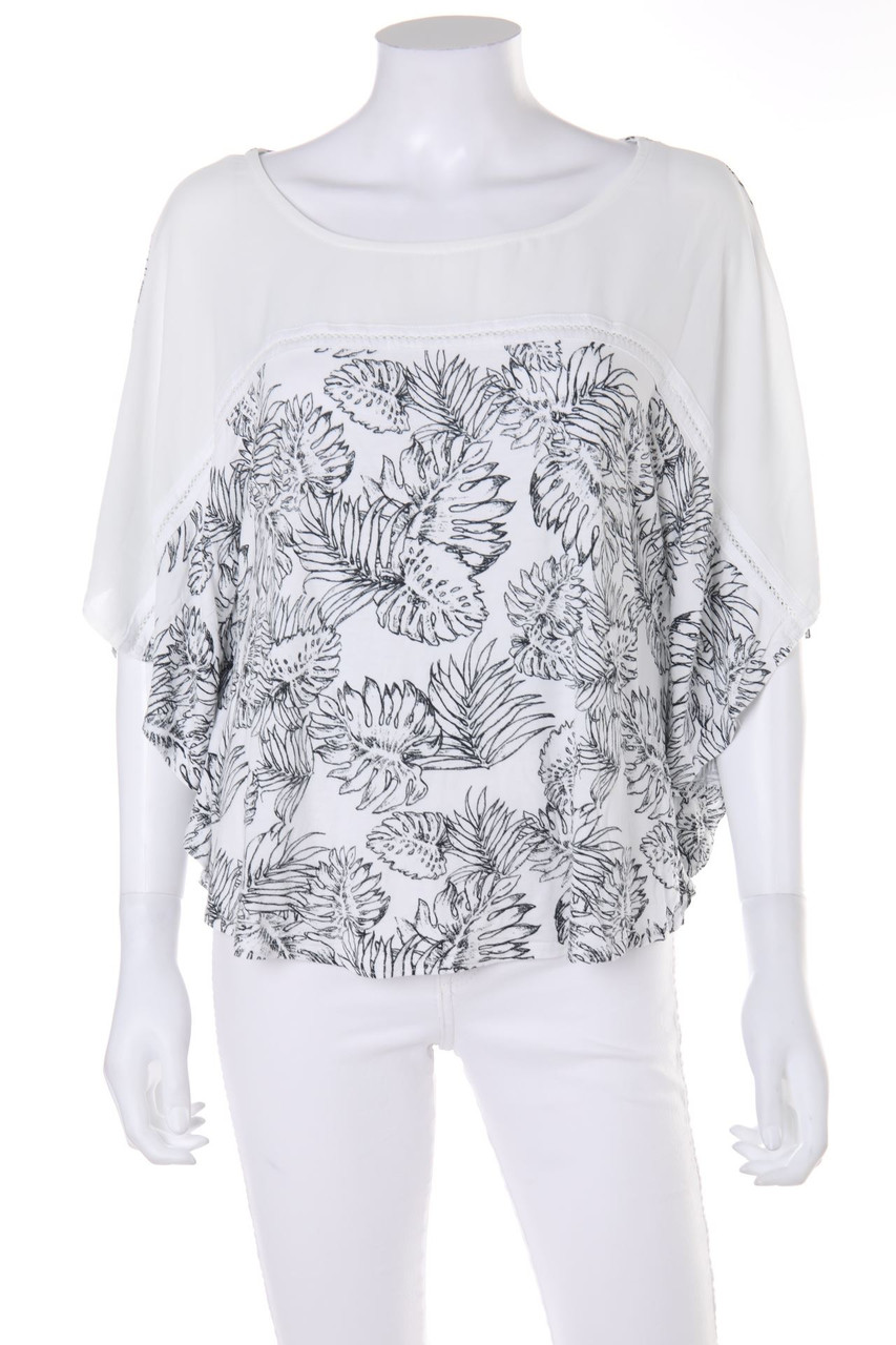 Street One - Kurzarm-Bluse mit Batwing-Ärmeln - D 38