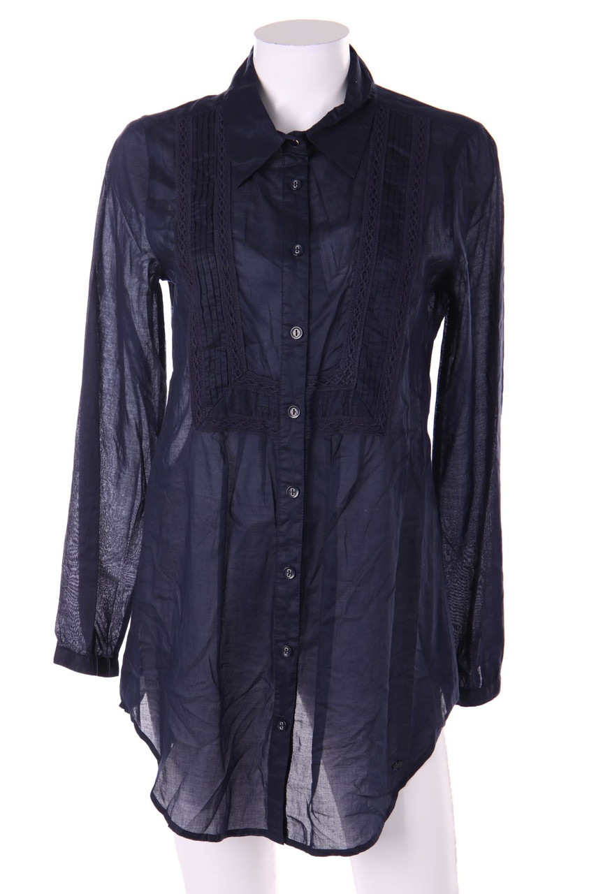 Street One - Hemd-Bluse mit Häkelspitze - D 38