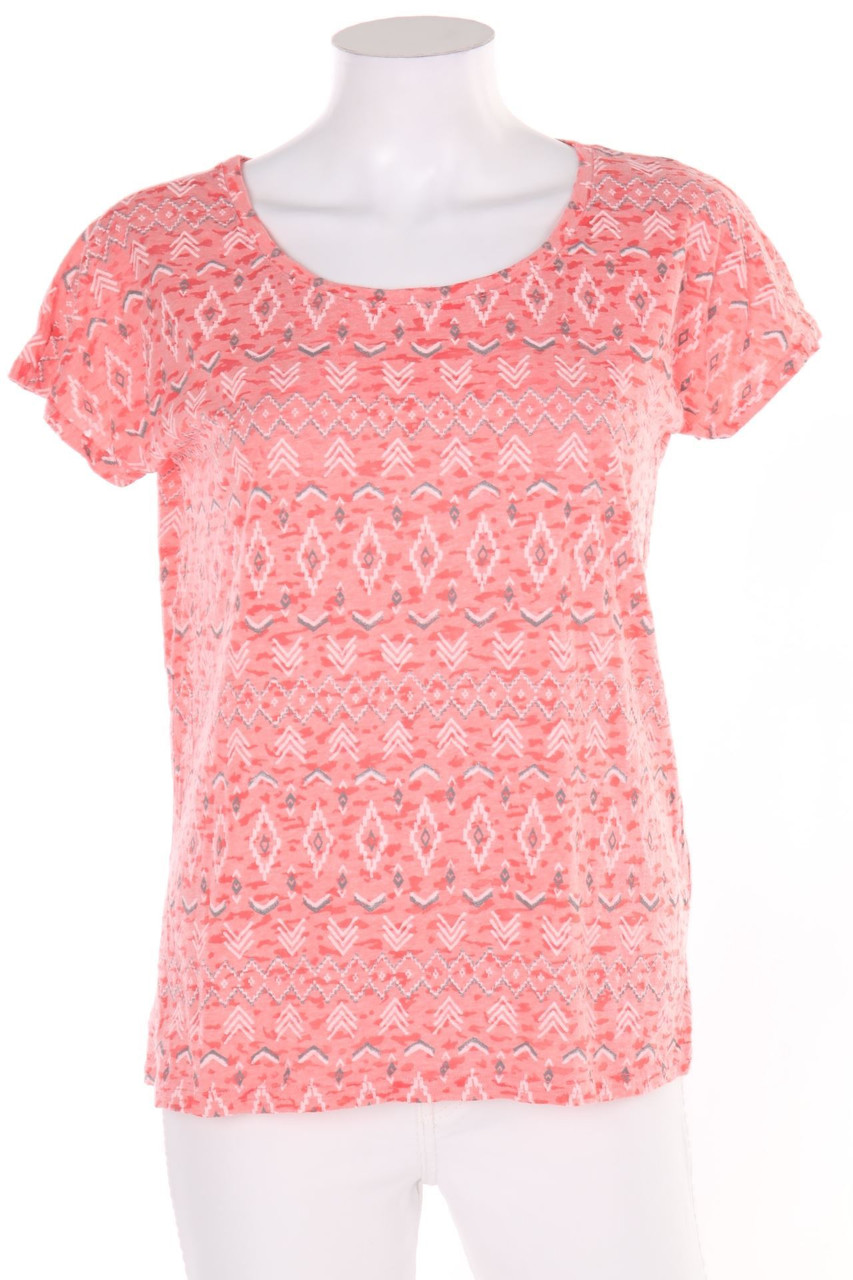 JEAN PASCALE - Kurzarm-Shirt mit Ethno-Print - XS