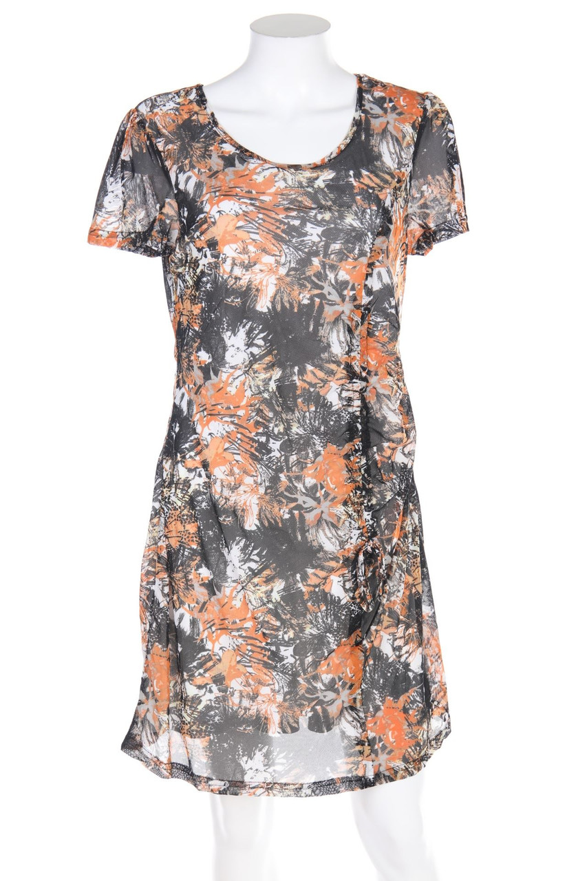 Ohne Label - Mesh-Kleid mit Print - M