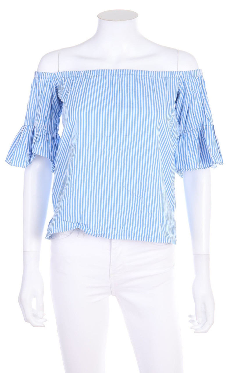 Caramel Factory - Carmen-Bluse mit Volants - S