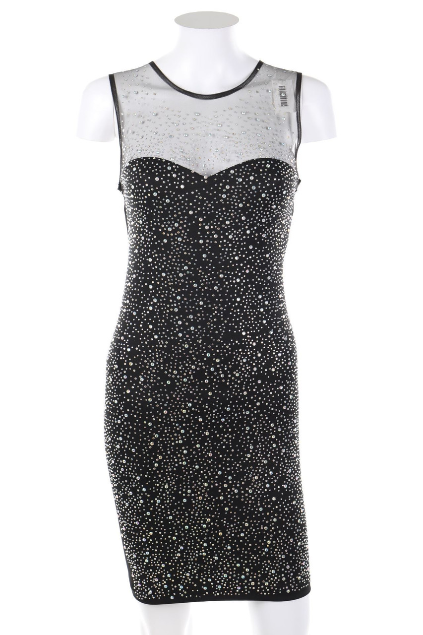 Ohne Label - Glitzer-Kleid mit tiefem Rückenausschnitt - XS