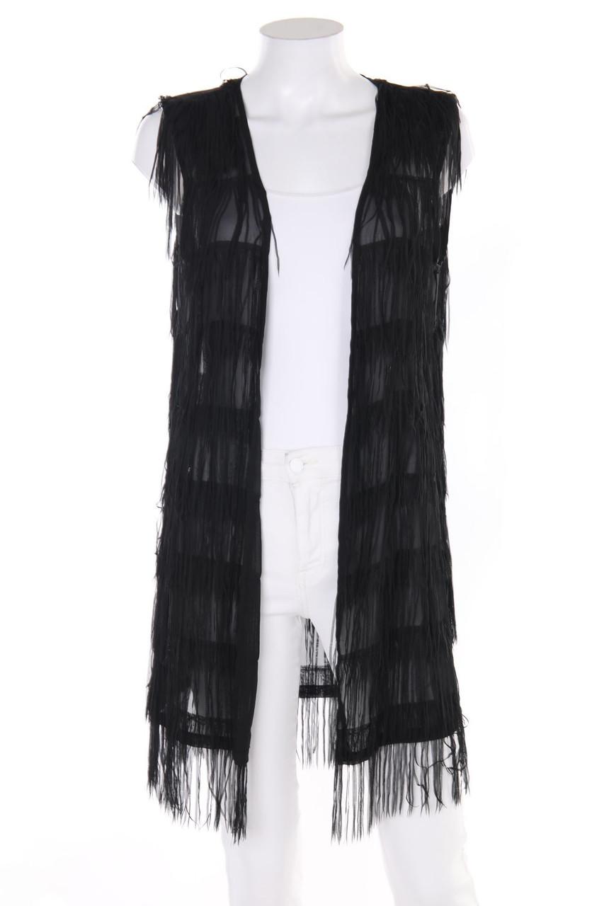 AjC - Chiffon-Weste mit Fransen - M