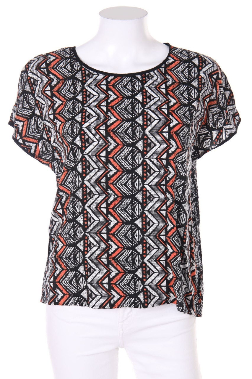 Yessica by C&A - Kurzarm-Bluse mit Batwing-Ärmeln mit Ethno-Print - D 38