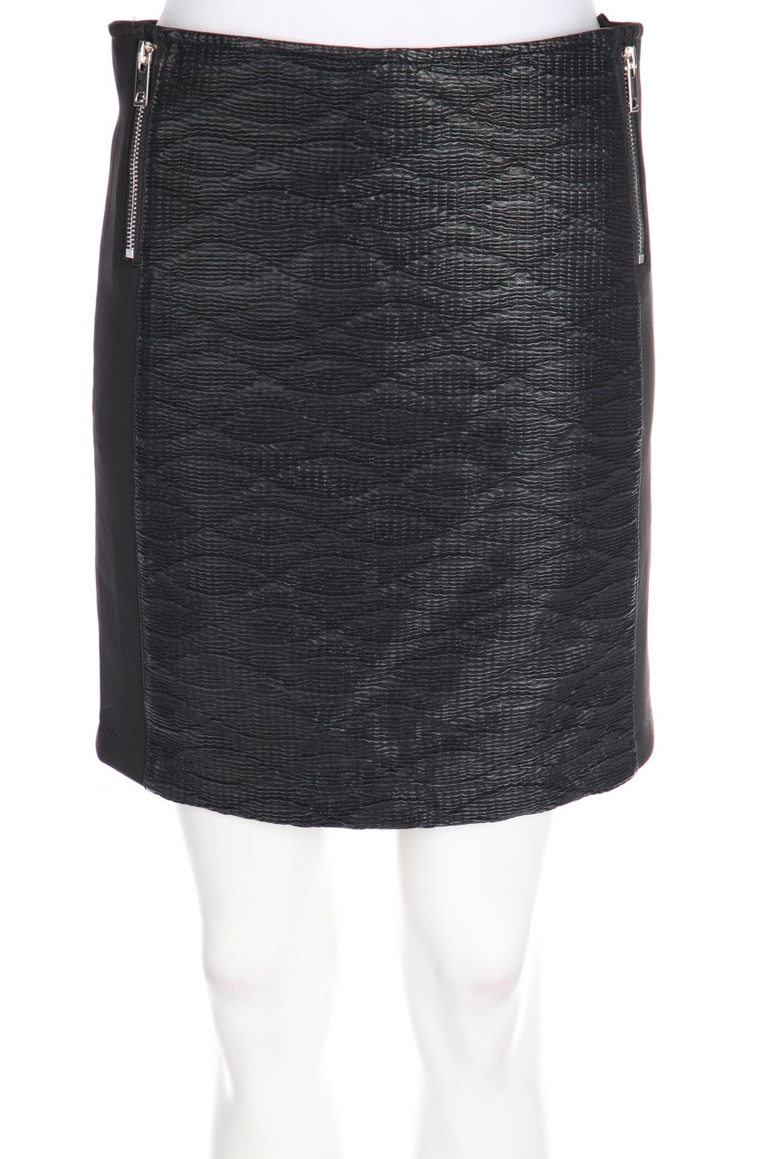 JULIE - Minirock mit Kunstleder-Details - M