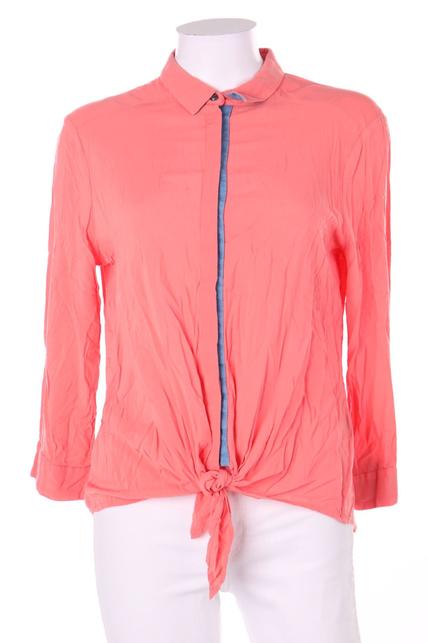 RW&CO. - Hemd-Bluse mit 3/4-Ärmel mit Stretch zum Knoten - M