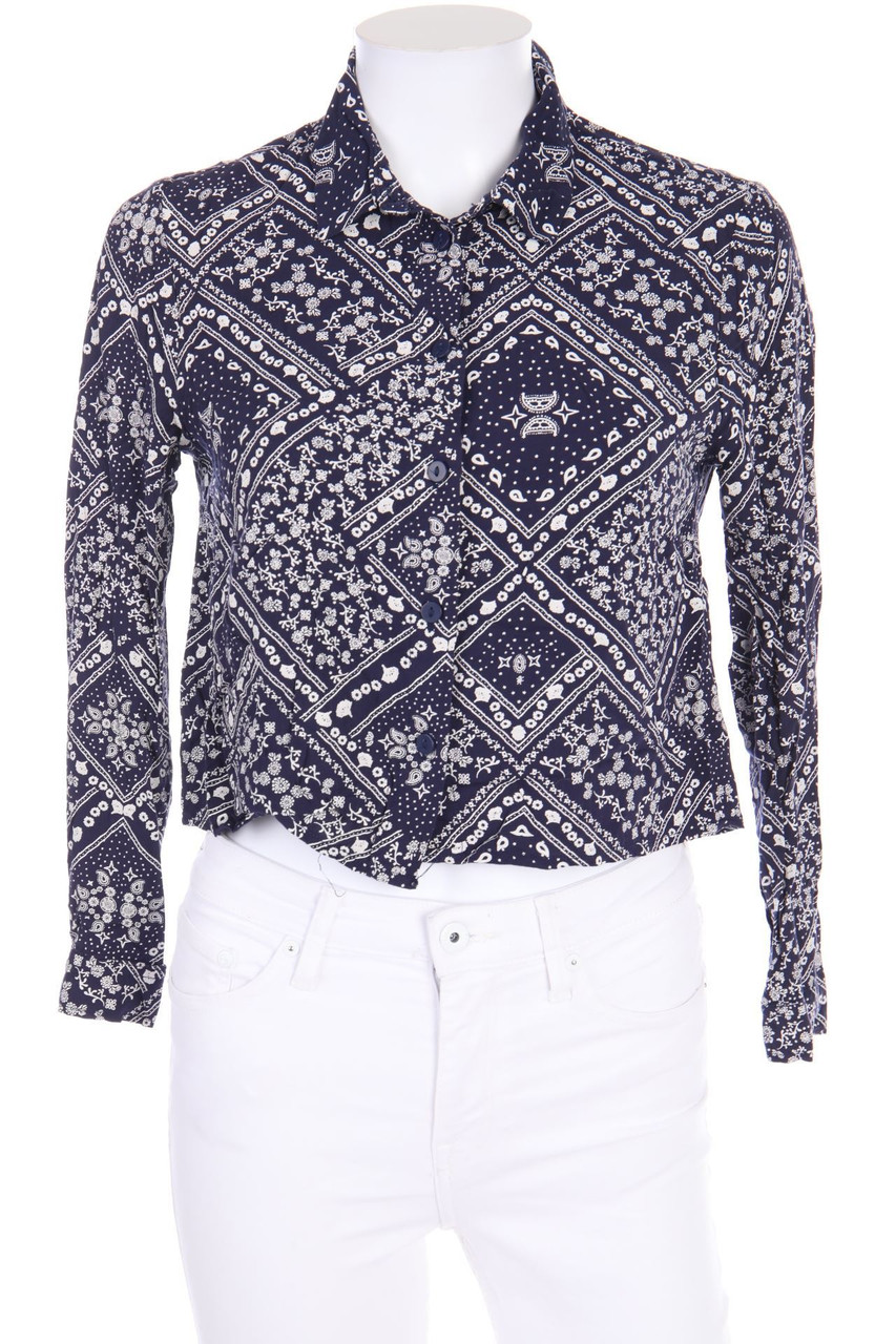 H&M DIVIDED - Cropped-Bluse mit floralem Muster - D 36