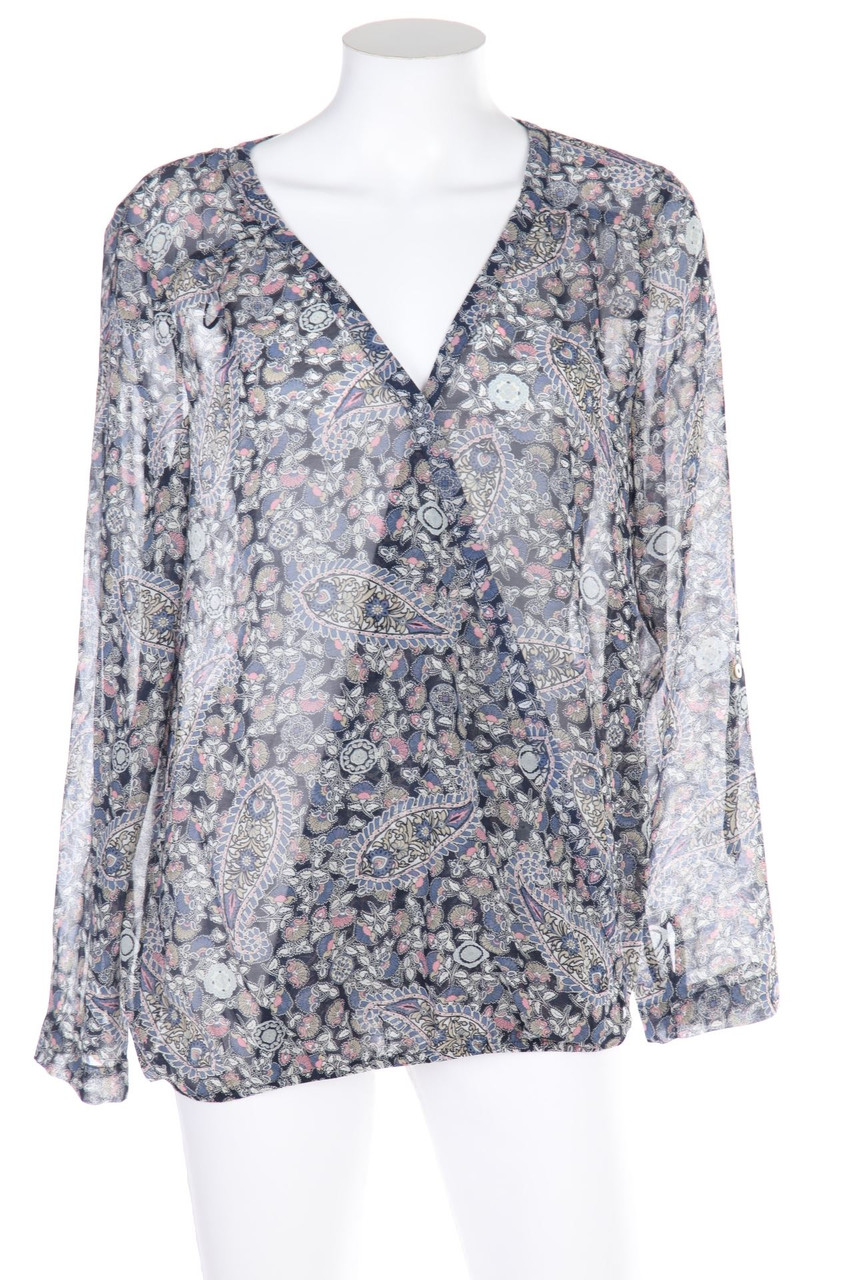 ESPRIT - Bluse mit Paisley-Print mit Krempel-Ärmeln - D 38