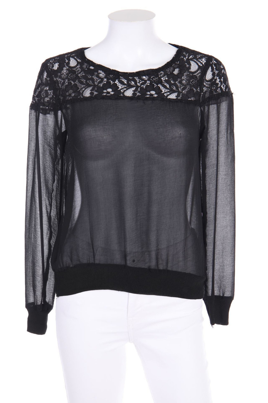 ZARA W&B - Bluse mit Spitze - S