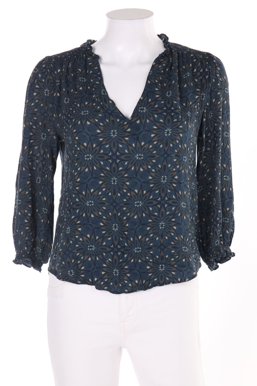 H&M - Hemd-Bluse mit 3/4-Ärmel mit Blumen-Print - D 36