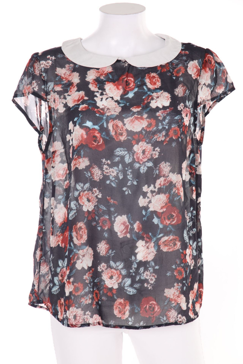 Pimkie - Kurzarm-Bluse mit Blumen-Print - L