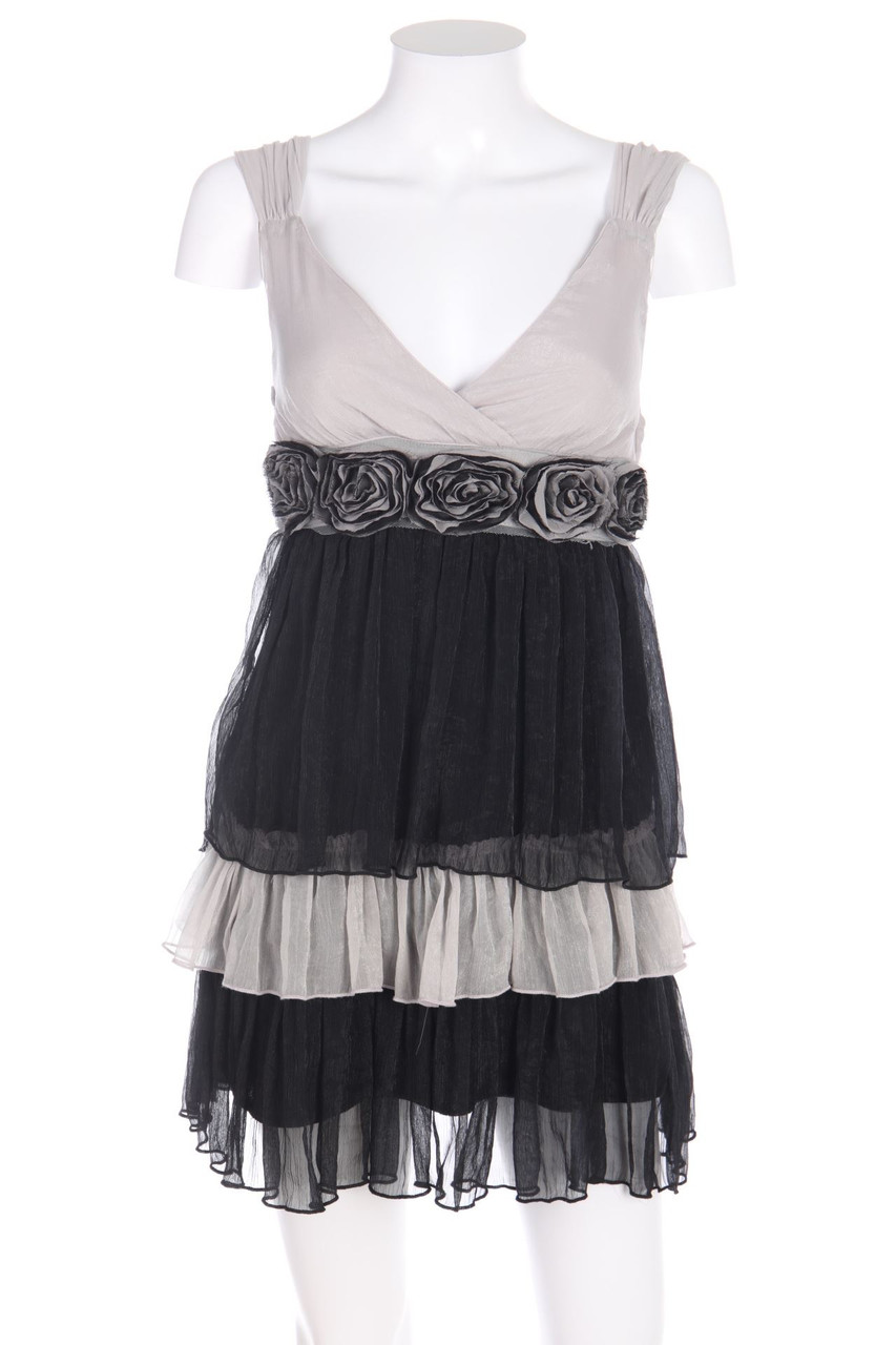 SECONDHAND - Party-Kleid im Layer Look mit Applikationen - S