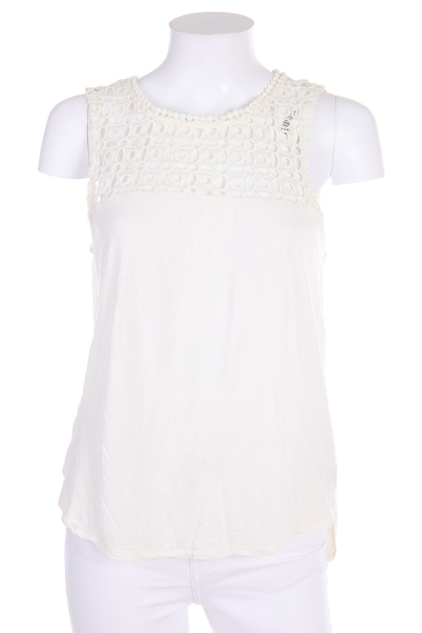 H&M - Blusentop mit Spitzen-Einsatz - S