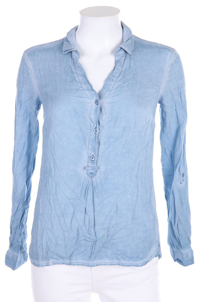 s.Oliver - Garment Dyed-Tunika-Bluse mit Roll-up-Manschette - D 32