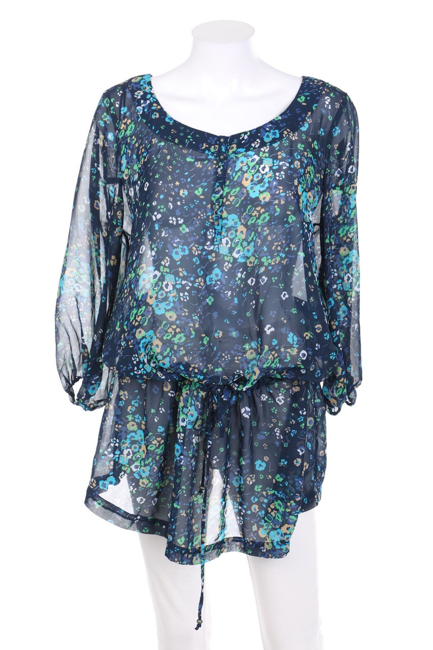 ESPRIT de corp - Tunika-Bluse mit floralem Muster - XL