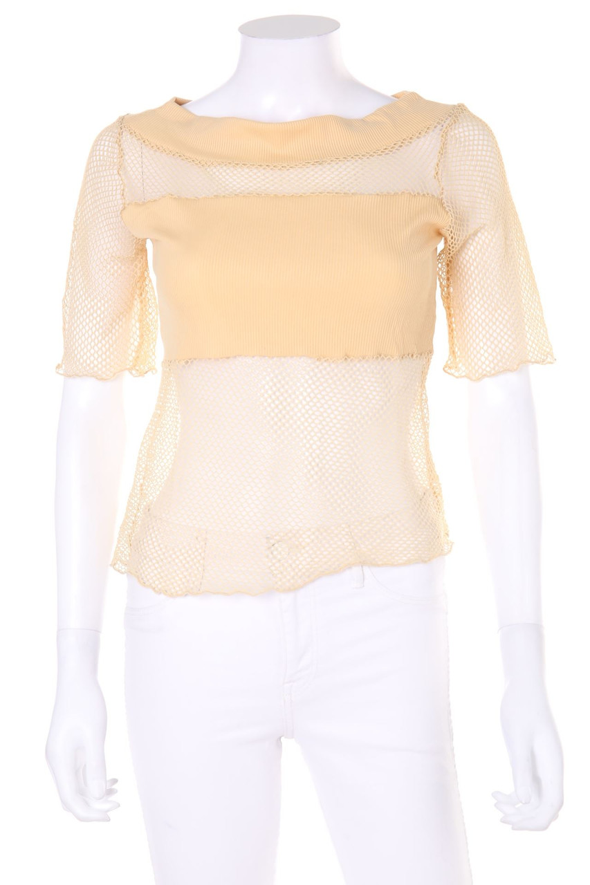 VINTAGE - Netz-Kurzarm-Shirt - D 36-38