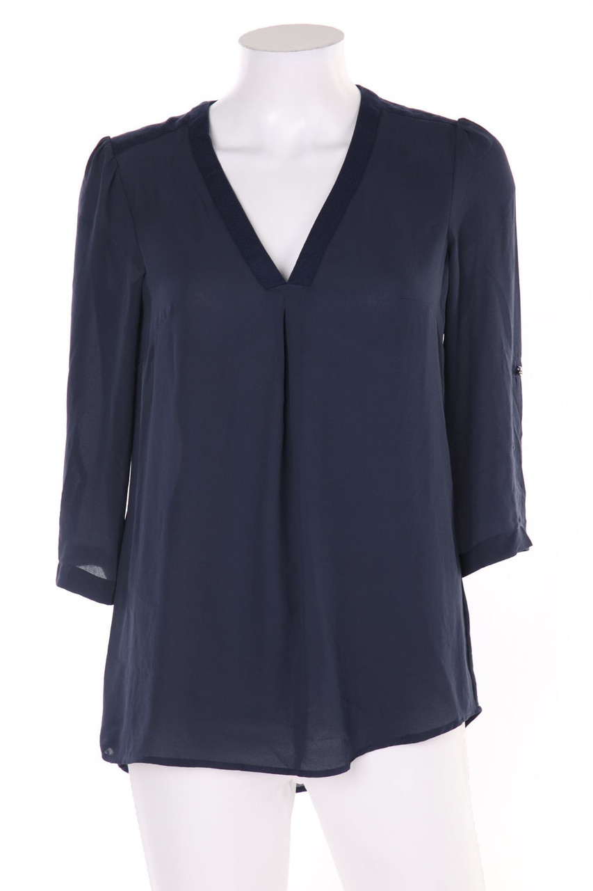 H&M - Tunika-Bluse mit Krempel-Ärmeln - D 34