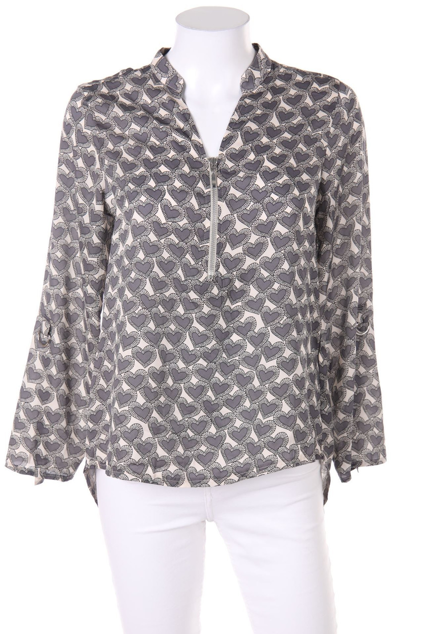 Alba Moda - Bluse mit Print mit Reißverschluss - D 36