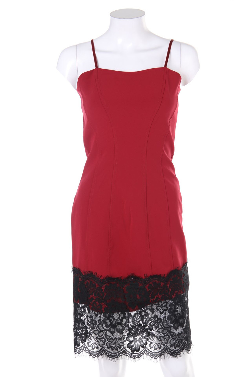 Ohne Label - Abendkleid mit Spitzen-Einsatz - S