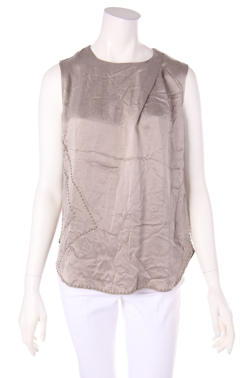 REPEAT - Blusentop mit Schmuckstein-Applikation - D 36