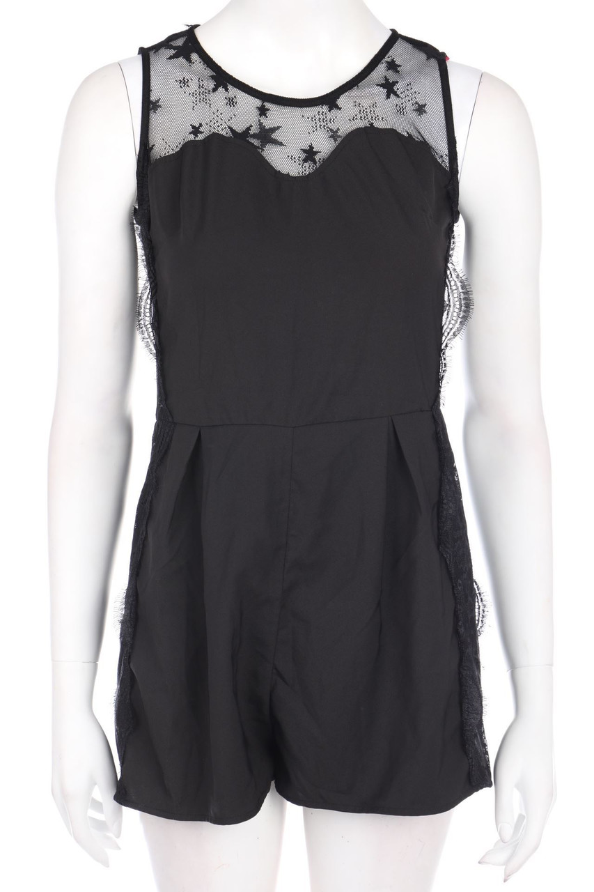 YES MISS - Playsuit mit Spitzen-Einsatz - M