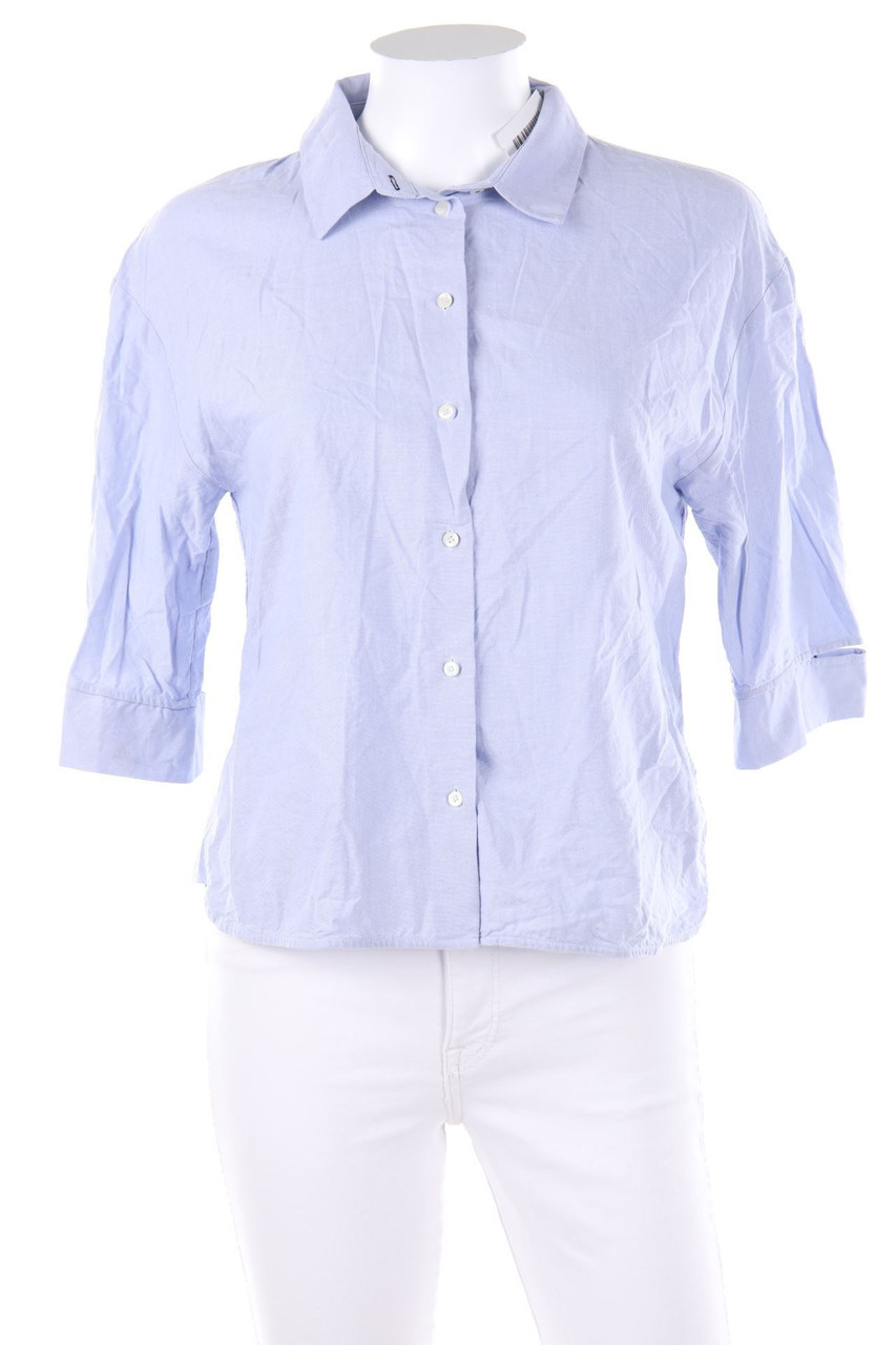 ZARA - Hemd-Bluse mit 3/4-Ärmel mit Cut-outs - M