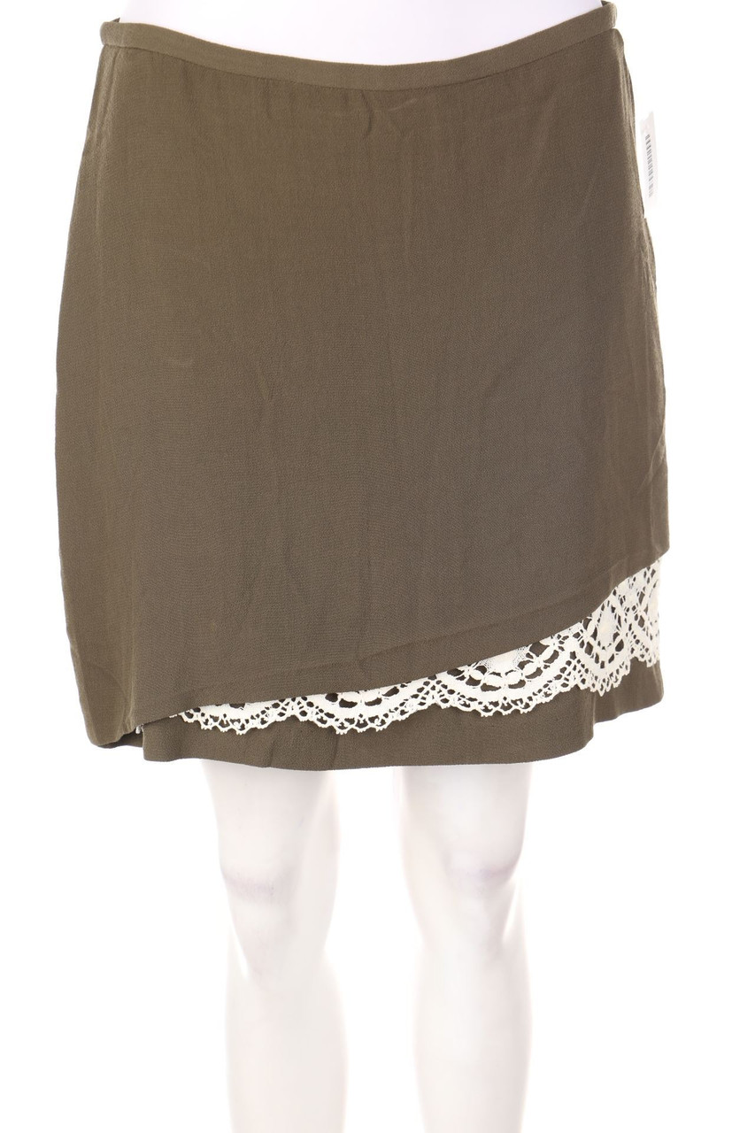 IKKS - Minirock in Wickel-Optik mit Spitzen-Einsatz - D 40