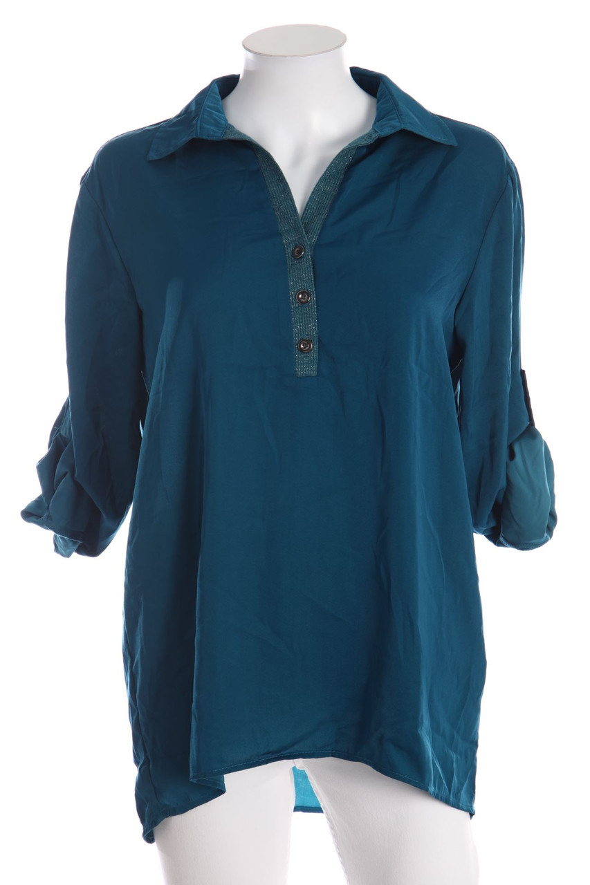 BLIND DATE - Hemd-Bluse mit Krempel-Ärmeln - D 38