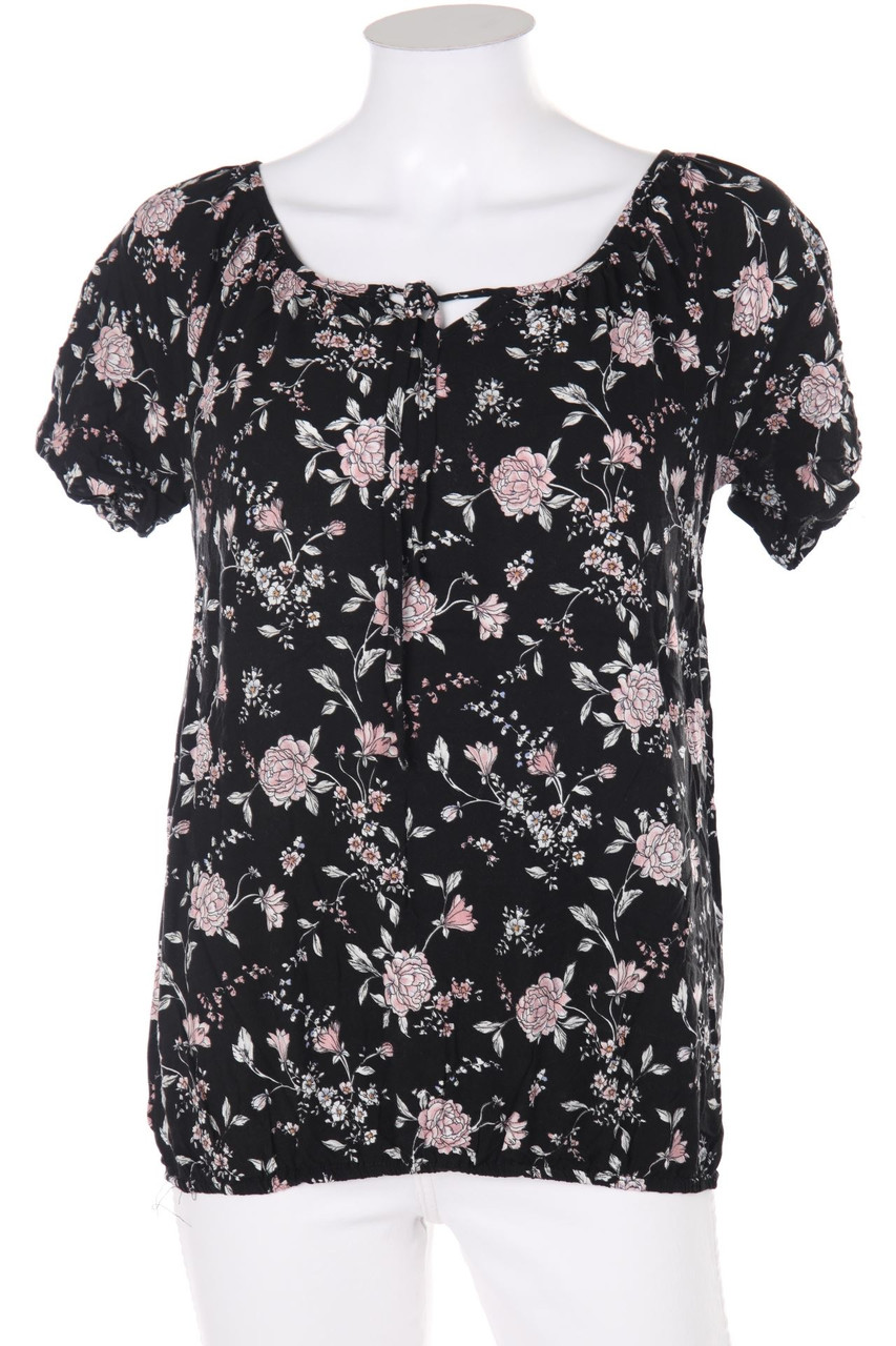 COLLOSEUM - Kurzarm-Tunika-Bluse mit floralem Muster - XS