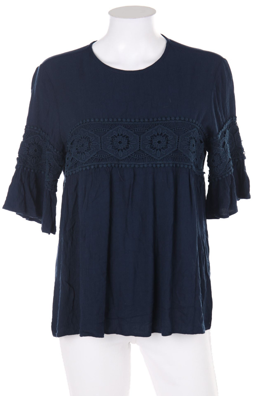 KOTON - Bluse mit 3/4-Ärmel mit Spitzen-Einsatz - D 36