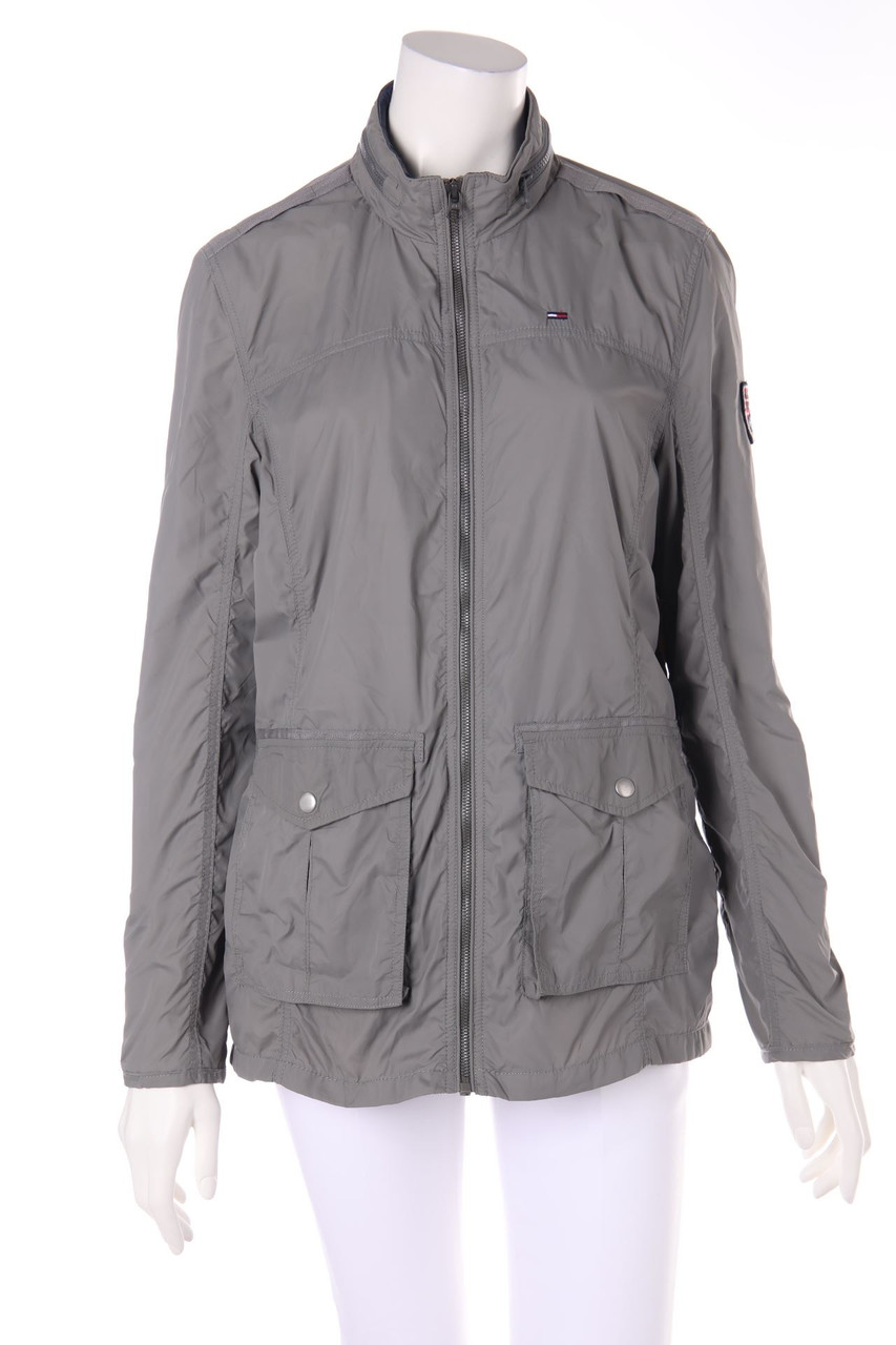 TOMMY HILFIGER DENIM - Jacke mit aufgesetzten Taschen mit Logo-Stickerei - L