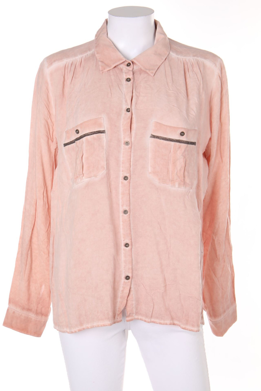 Best Connections - Garment Dyed-Hemd-Bluse mit aufgesetzten Taschen - D 42