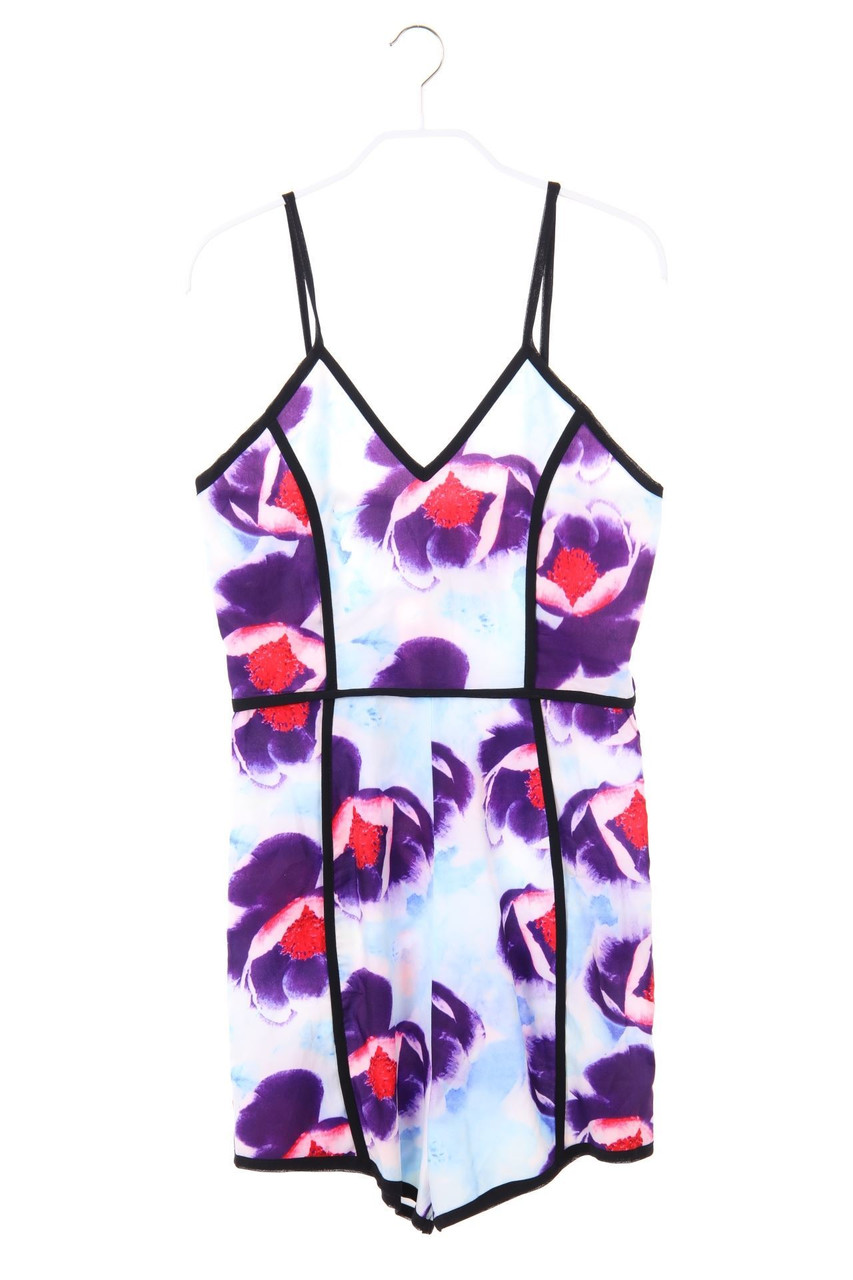 Ohne Label - Playsuit mit floralem Muster - S