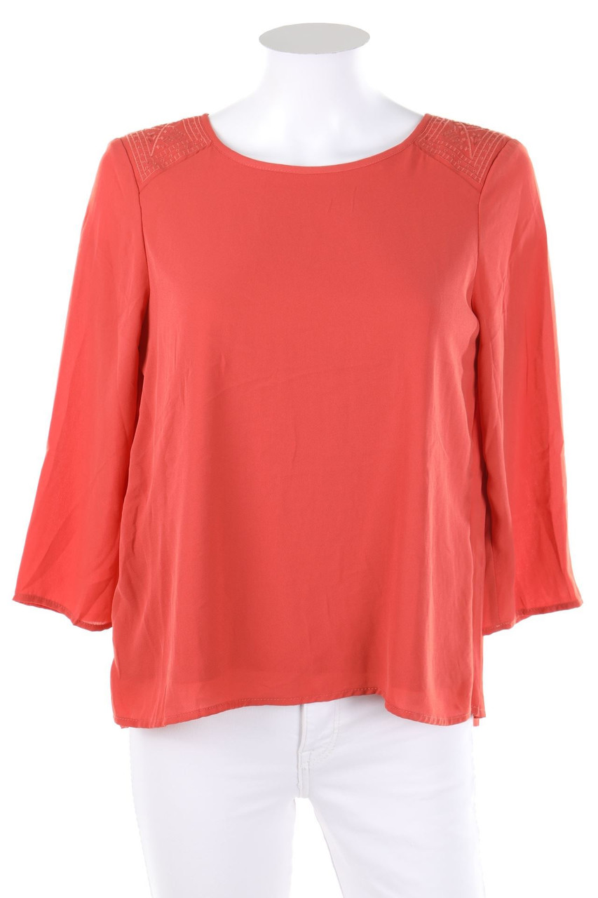 VERO MODA - Plissee-Bluse mit 3/4-Ärmel - S