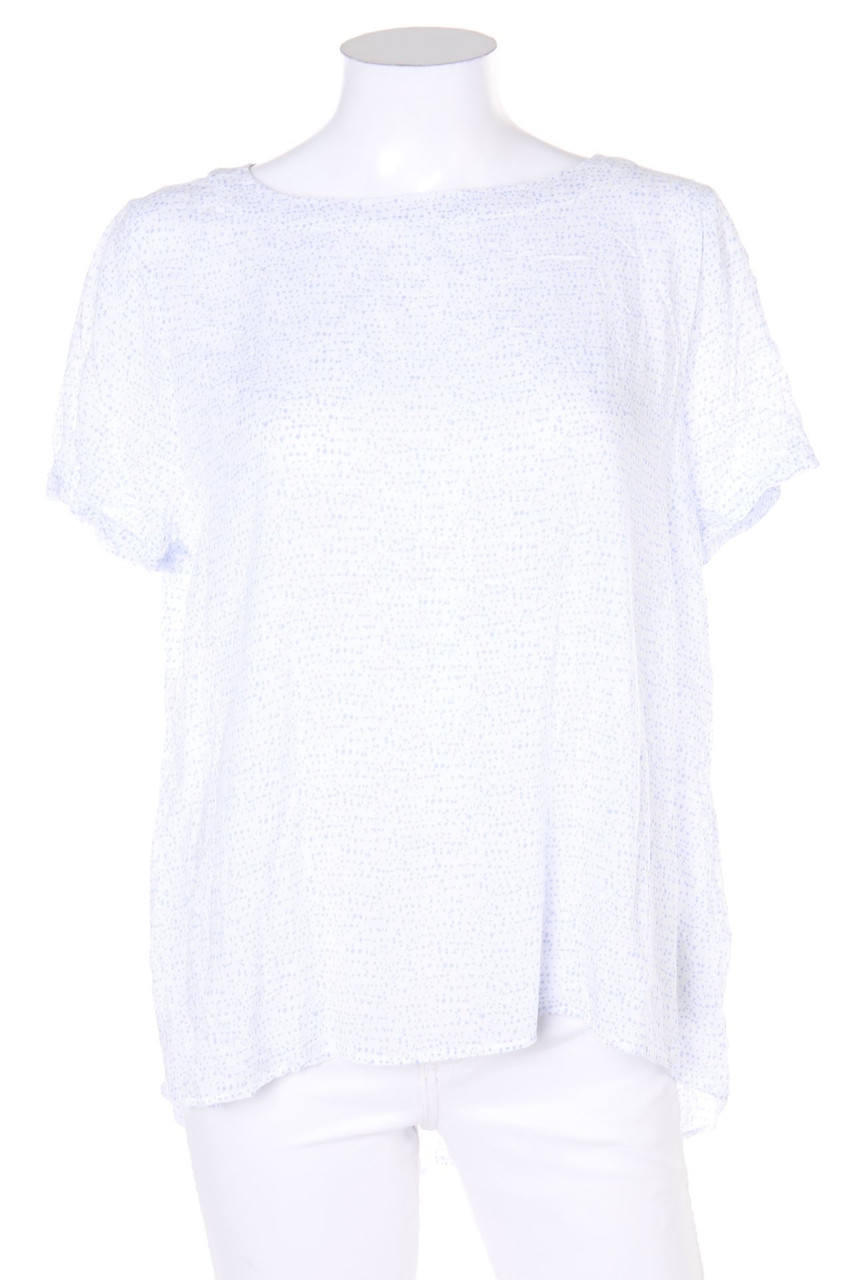 OPUS - Kurzarm-Bluse mit Punkten - D 40