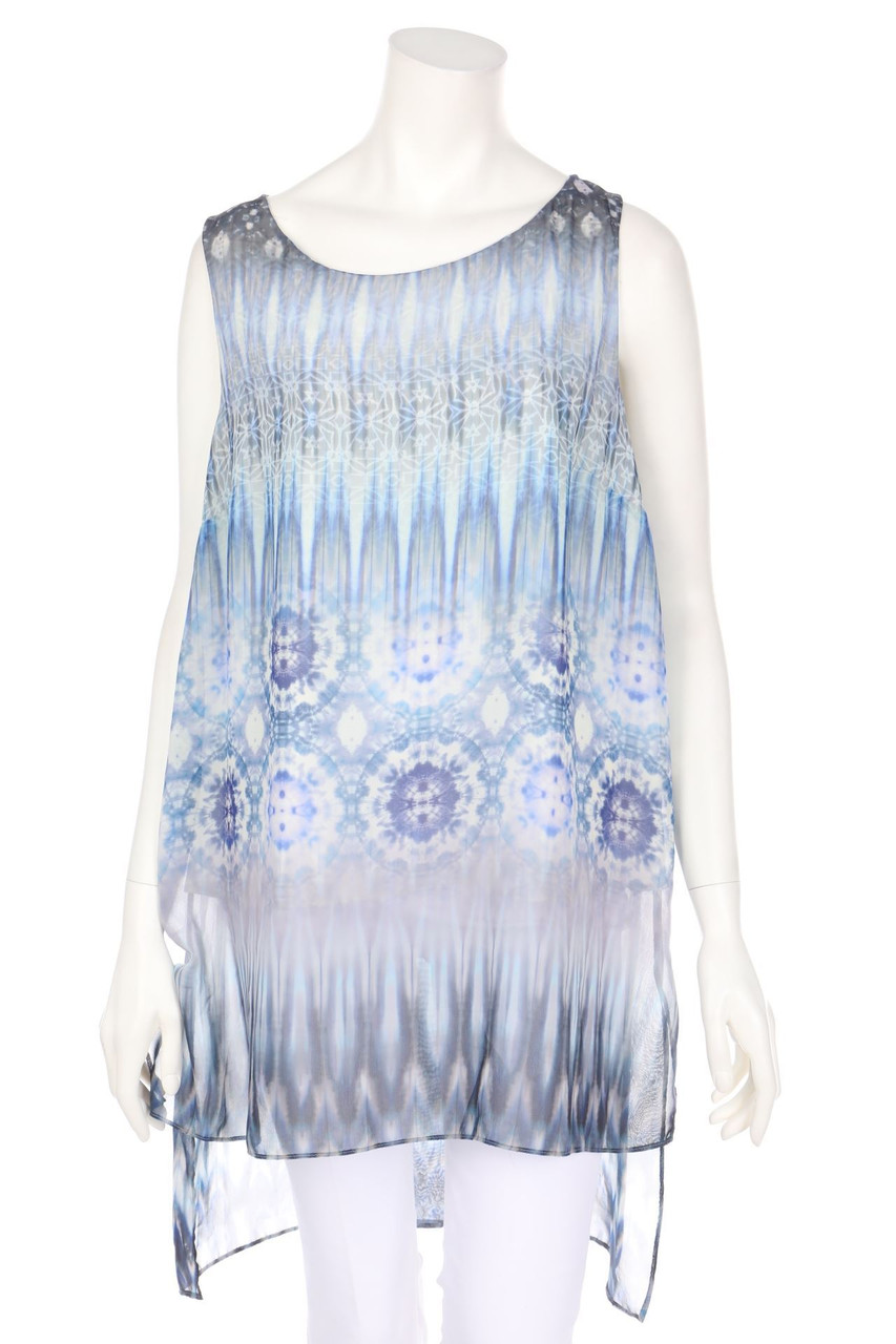 Elena Miró - Print-Blusentop mit Schlitz - D 46