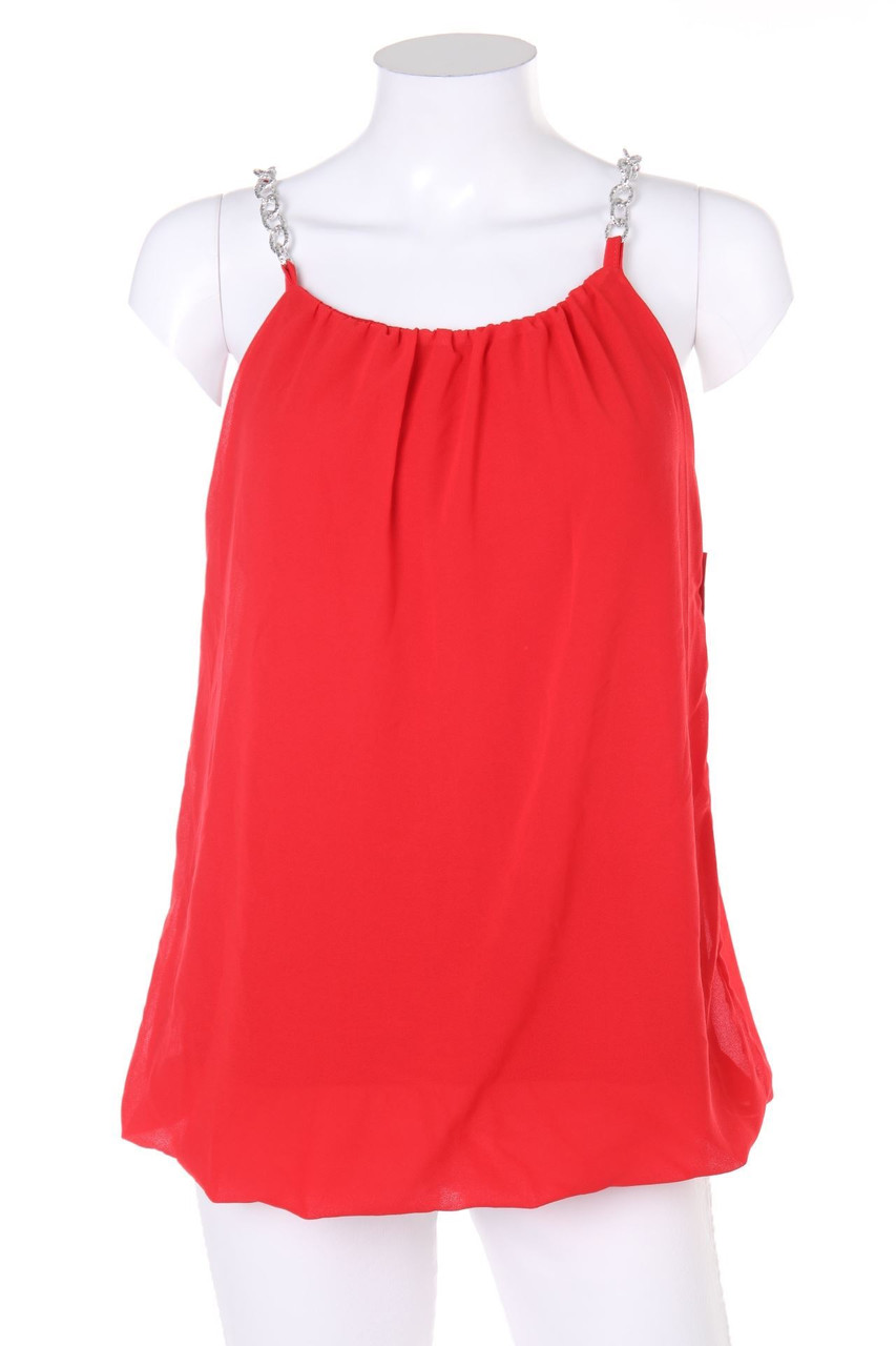 NUOVA MODA - Chiffon-Top mit Kette - D 40