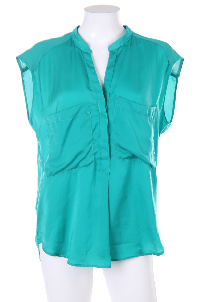 ZARA TRF - Oversize-Tunika-Bluse mit aufgesetzten Taschen - S