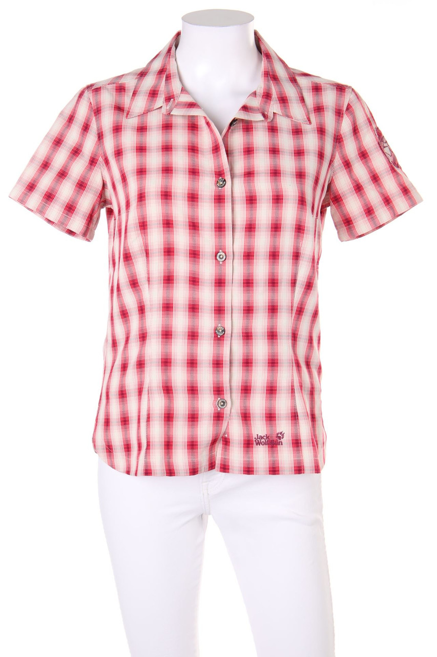 Jack Wolfskin - Hemd-Bluse mit kurzem Ärmel mit Logo-Stickerei - XS