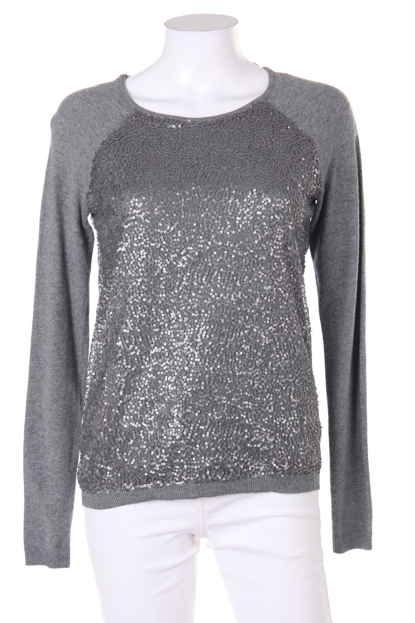 ELLE - Strick-Pullover mit Pailletten - S